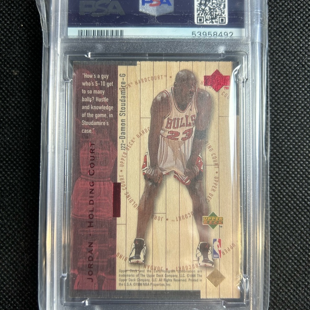 1998 Hardcourt Holding Court Red /2300 Damon Stoudamire Michael Jordan #J22 Pop9